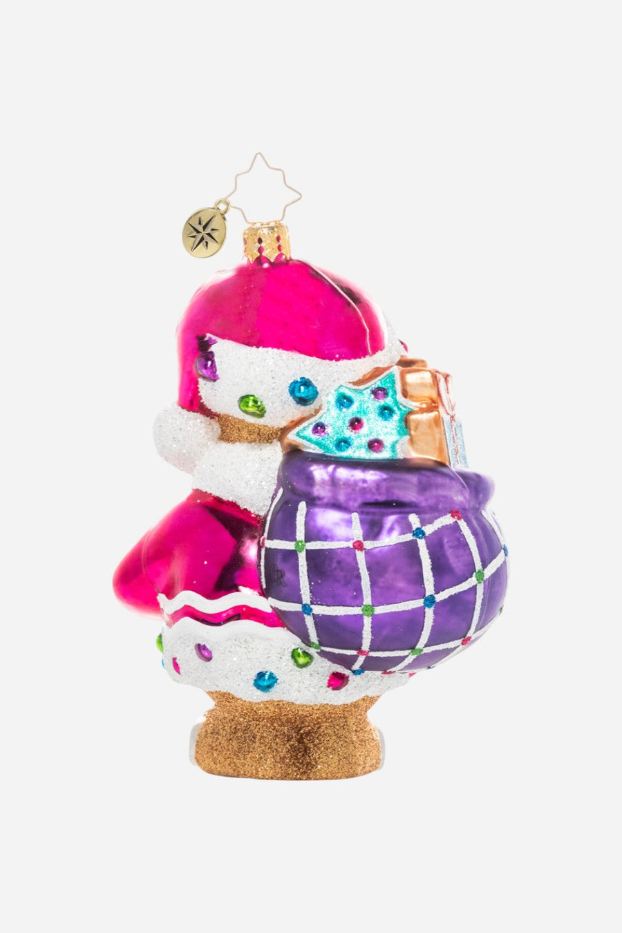 Christopher Radko Gingersnap Santa Ornament – back view