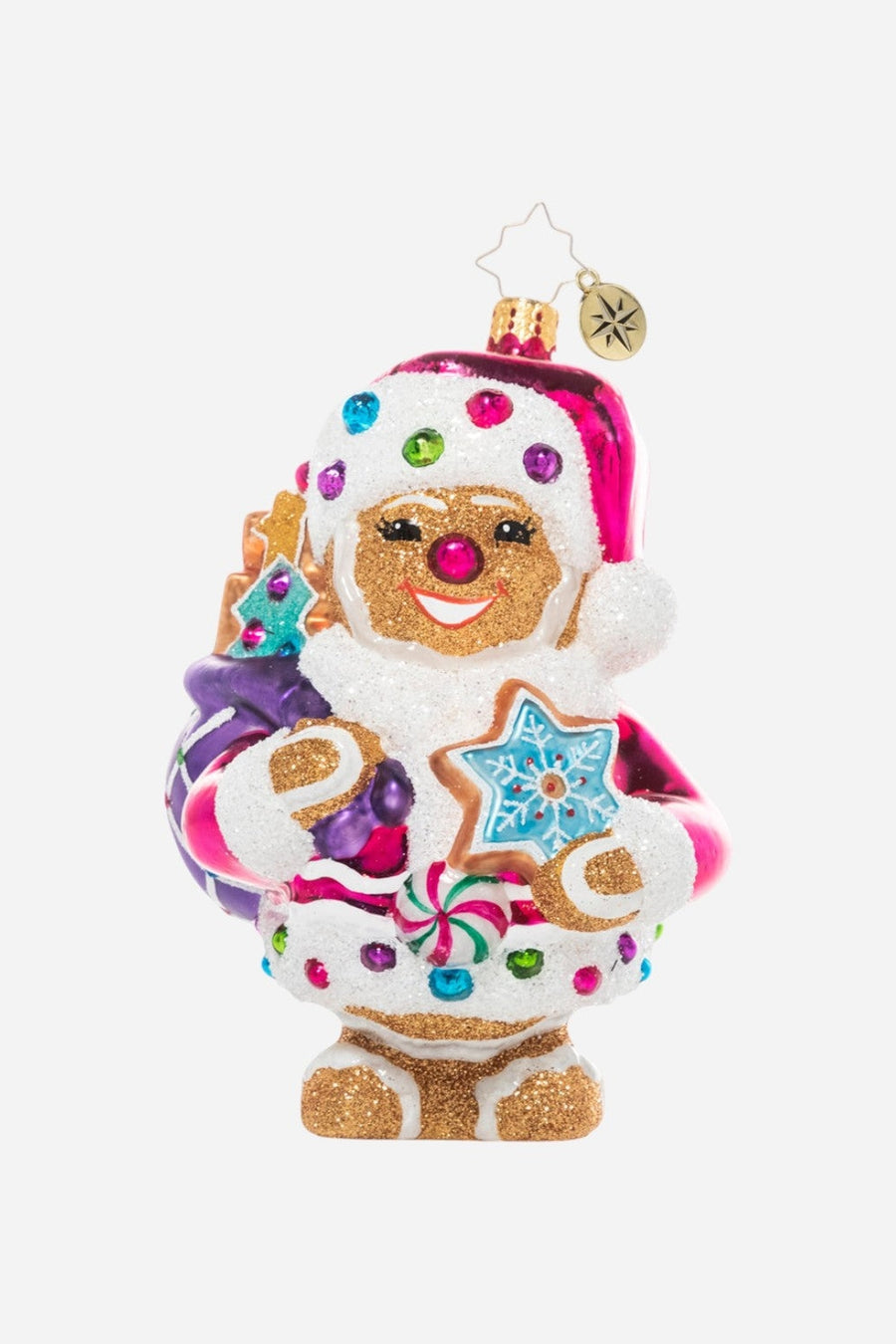 Christopher Radko Gingersnap Santa Ornament – front view