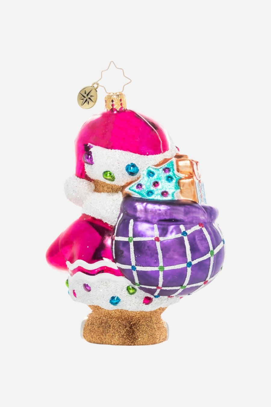 Christopher Radko Gingersnap Santa Ornament – back view