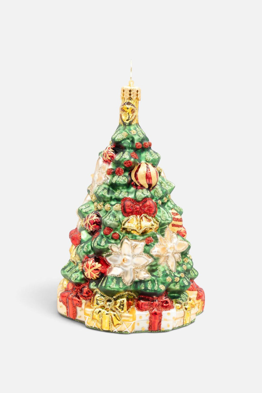 Christopher Radko Golden Bloom Fir Ornament – side view