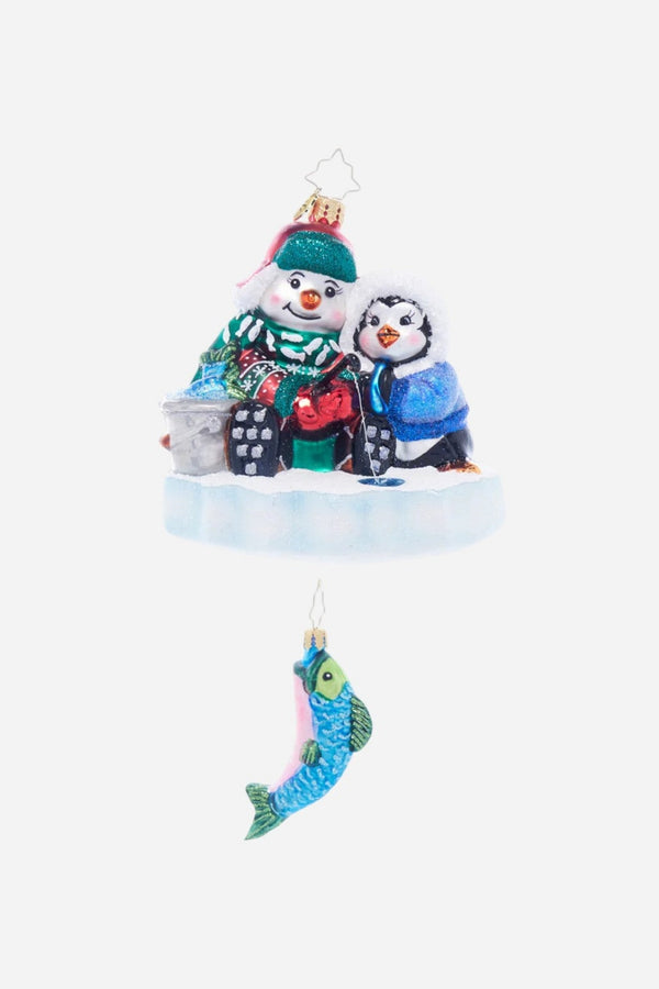 Christopher Radko Ice Fishing Snow Pals Ornament