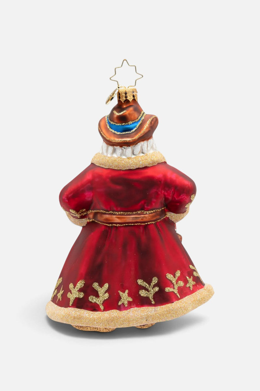 Christopher Radko Jingle Spurs Santa Ornament – side view