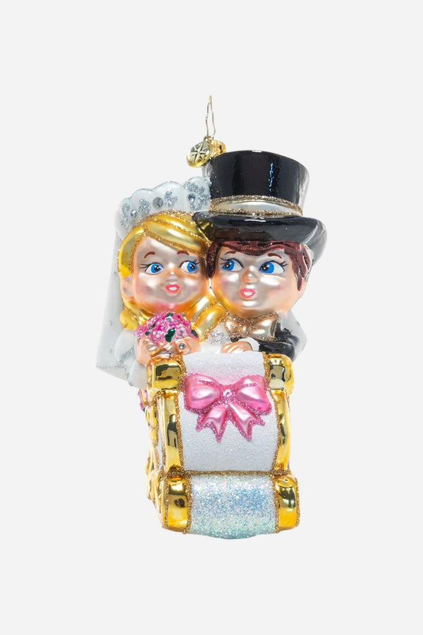 Christopher Radko Just Married Sleigh Ornament