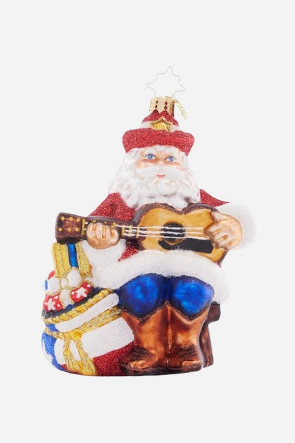 Christopher Radko Lone Star Serenade Santa Ornament