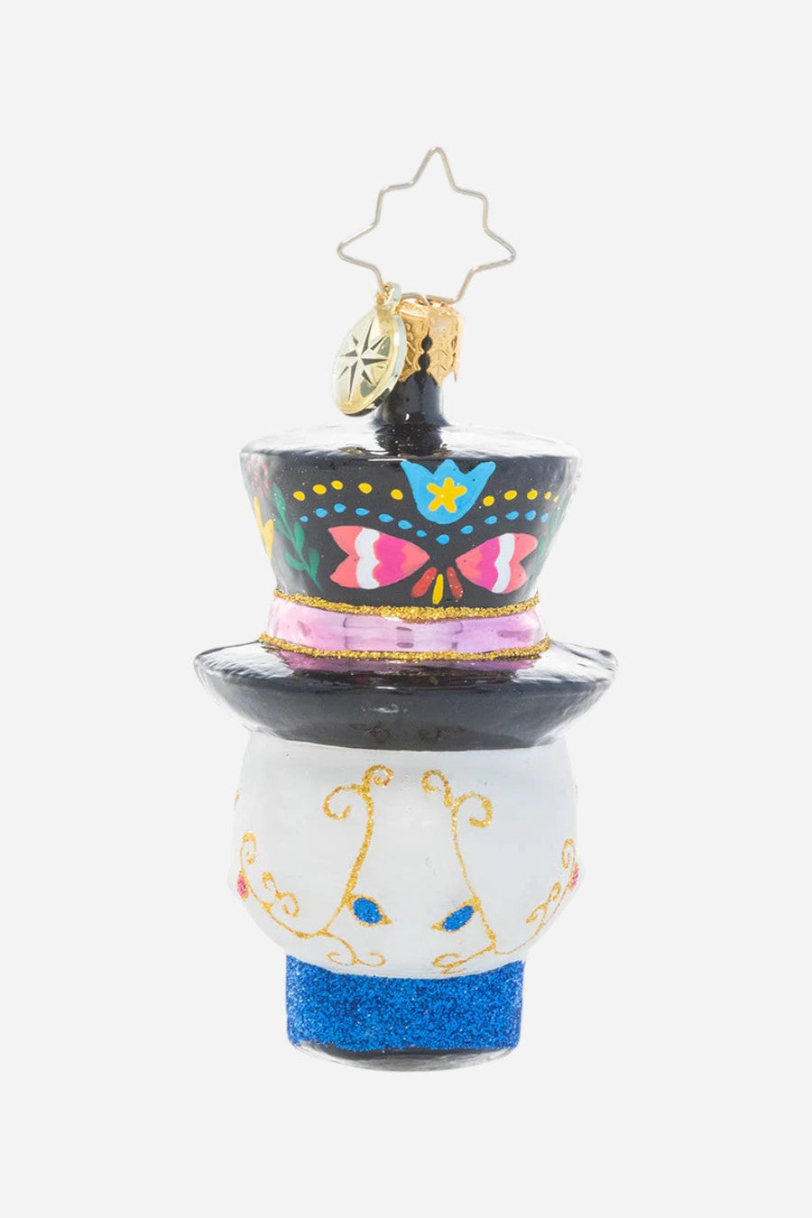 Christopher Radko One Dapper Calavera Gem Ornament – back view