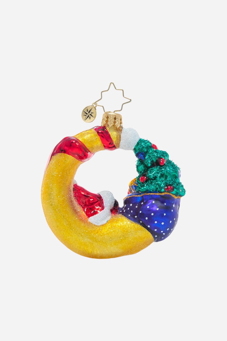 Christopher Radko Over The Moon For Christmas Gem Ornament – back view