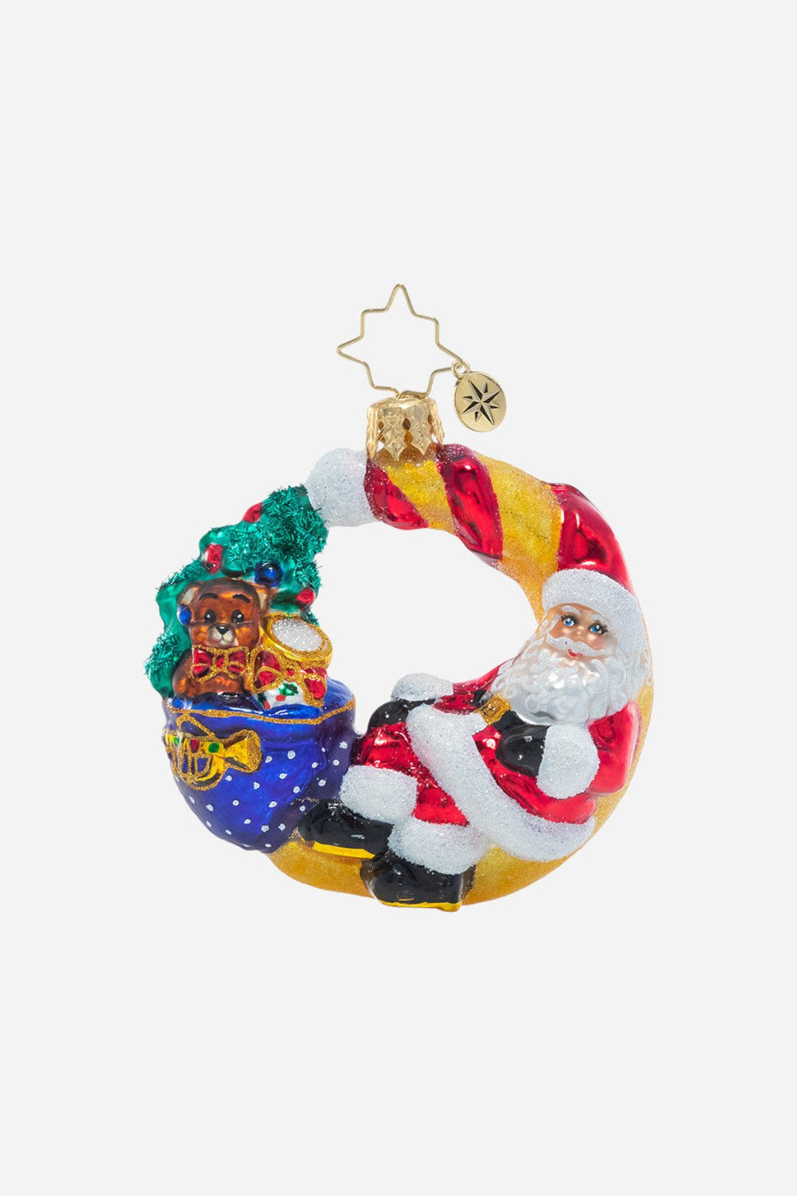 Christopher Radko Over The Moon For Christmas Gem Ornament – front view