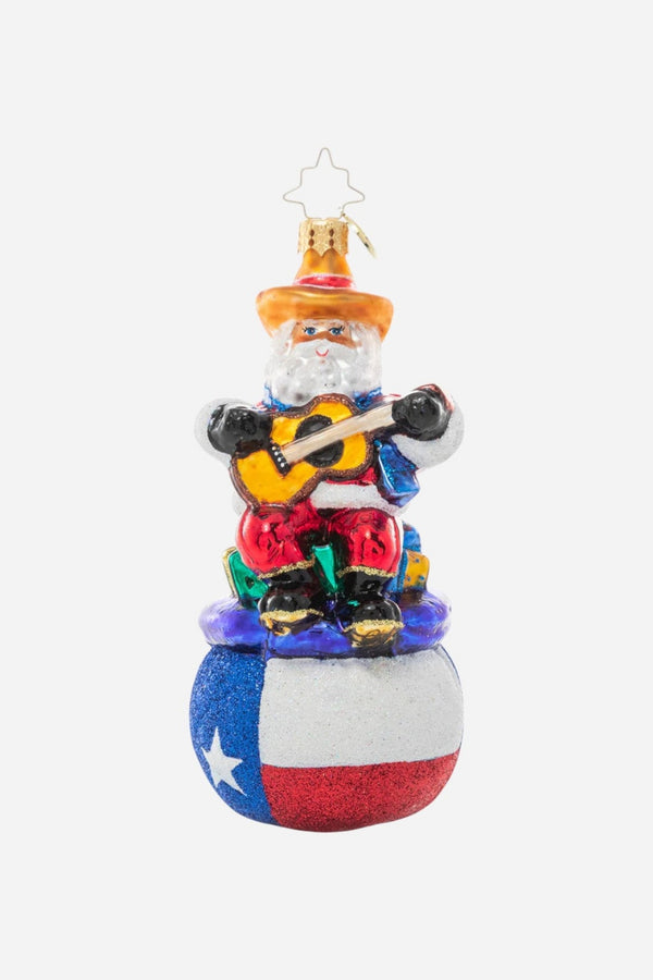 Christopher Radko Pride Of Texas Santa Ornament