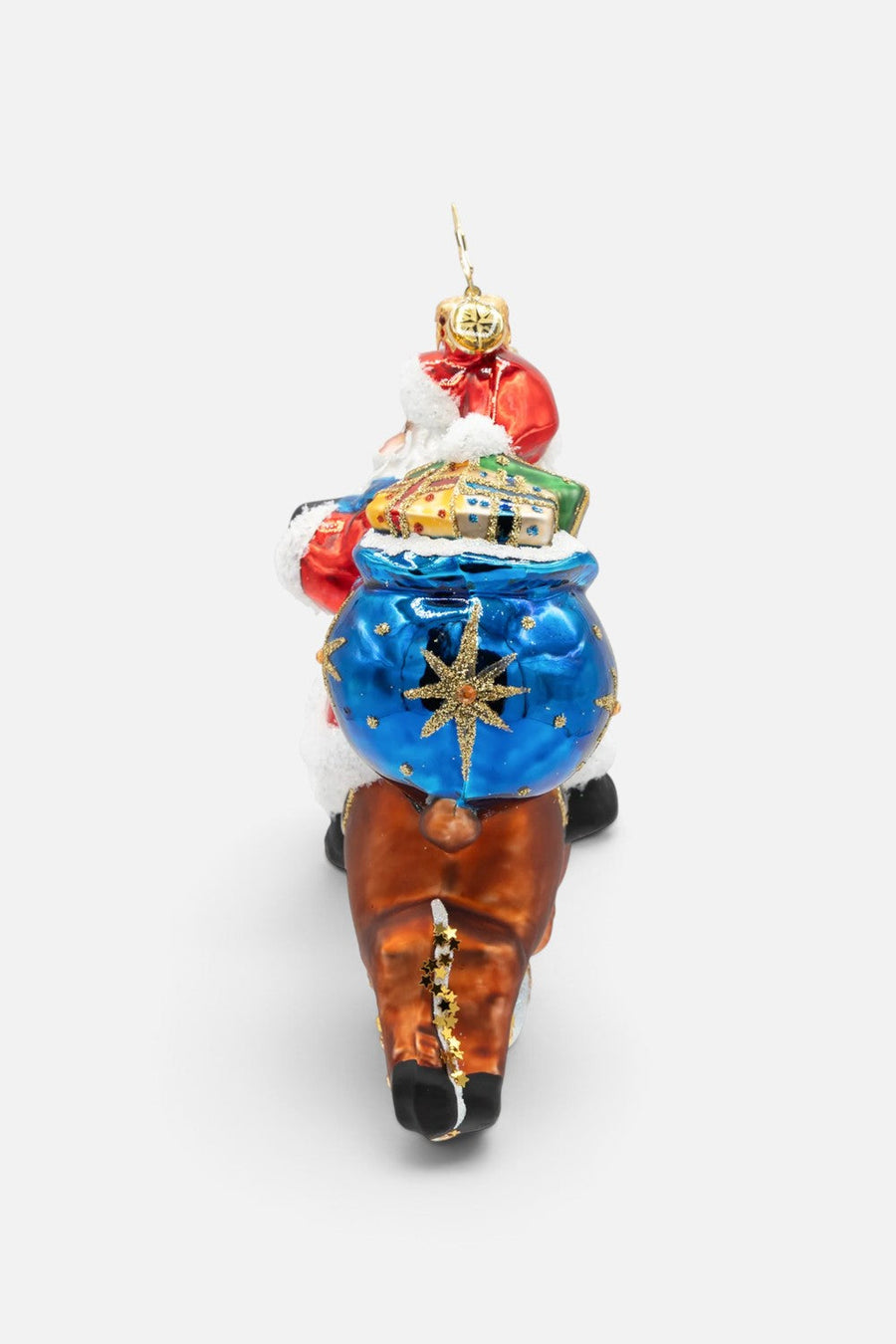 Christopher Radko Santa's Celestial Reindeer Ride Ornament – flat lay