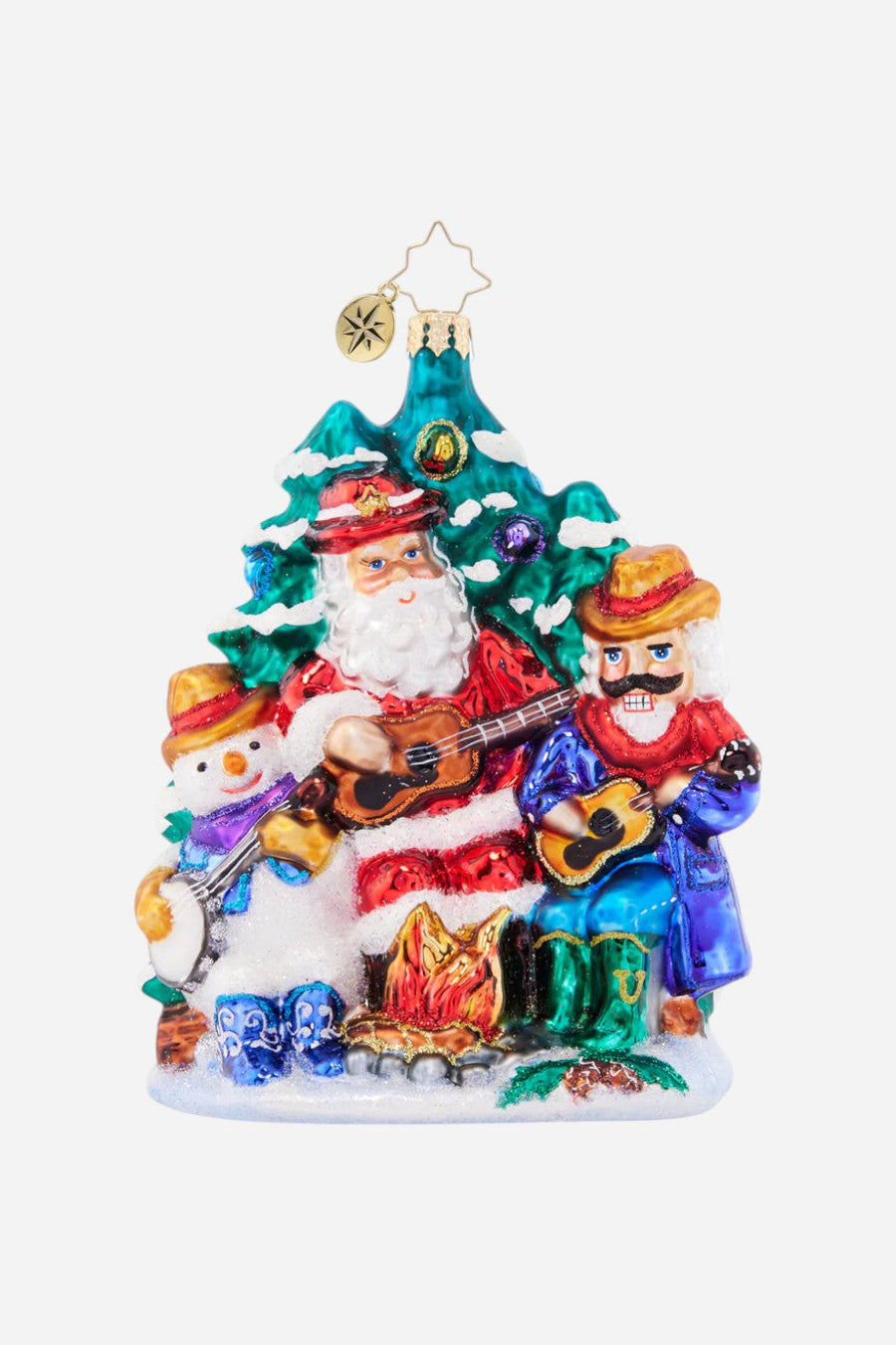 Christopher Radko Santa's Fireside Friends Ornament – front view