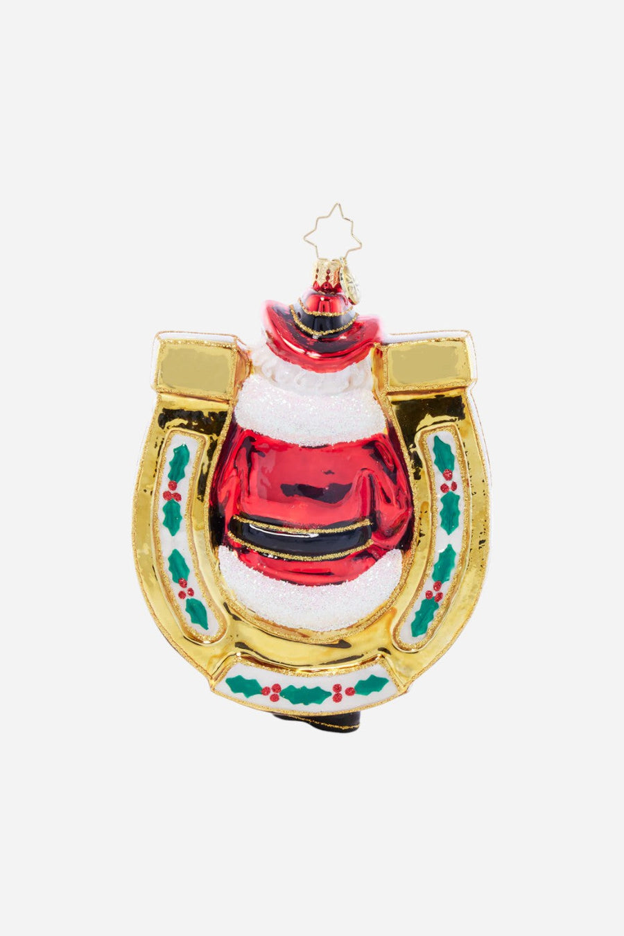 Christopher Radko Santa's Lucky Tune Ornament – back view
