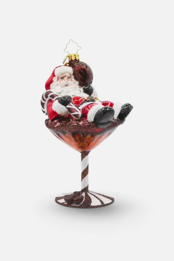 Christopher Radko Santa's Merry Martini Brew Ornament