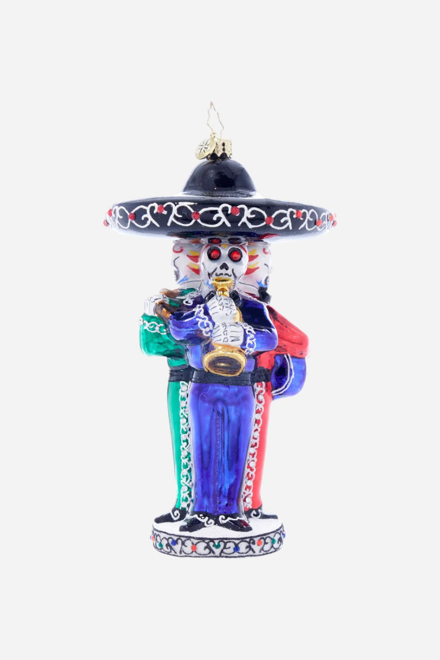 Christopher Radko Skeleton Serenade Ornament – back view