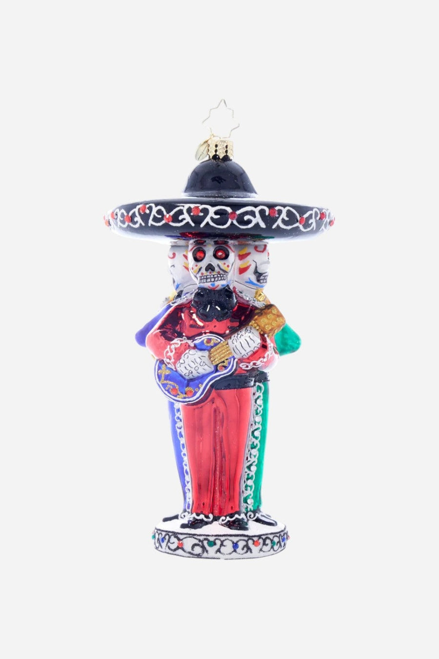 Christopher Radko Skeleton Serenade Ornament – three-quarter view