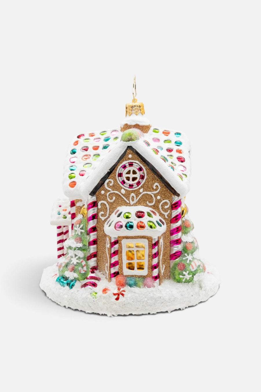 Christopher Radko Sweet Treat House Ornament – flat lay