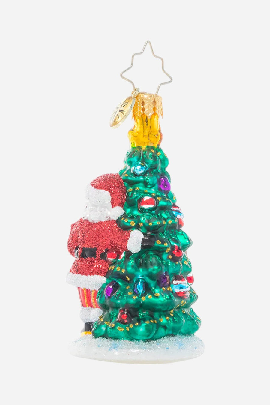 Christopher Radko Two Talented Tree Trimmers Gem Ornament – back view