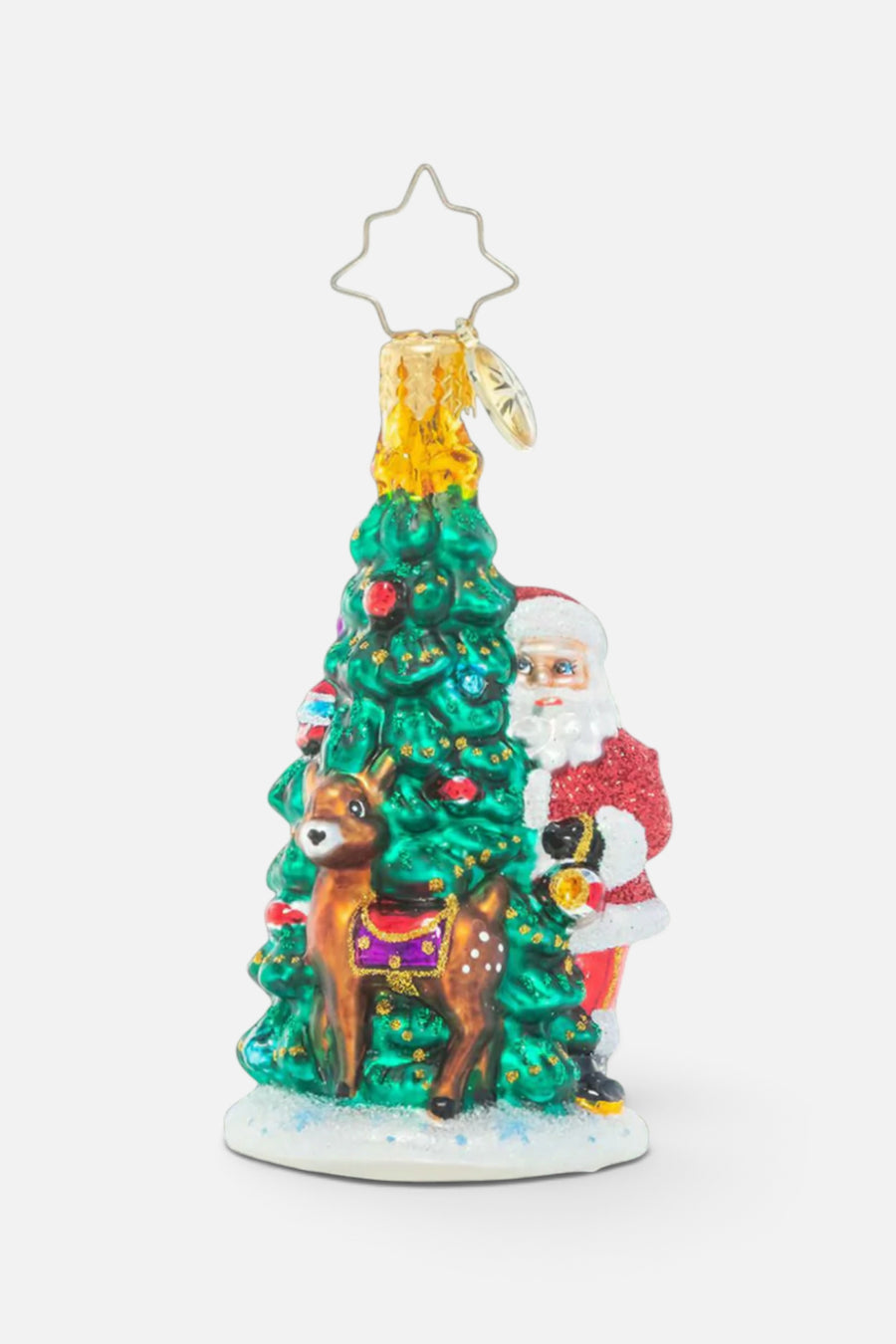 Christopher Radko Two Talented Tree Trimmers Gem Ornament – side view