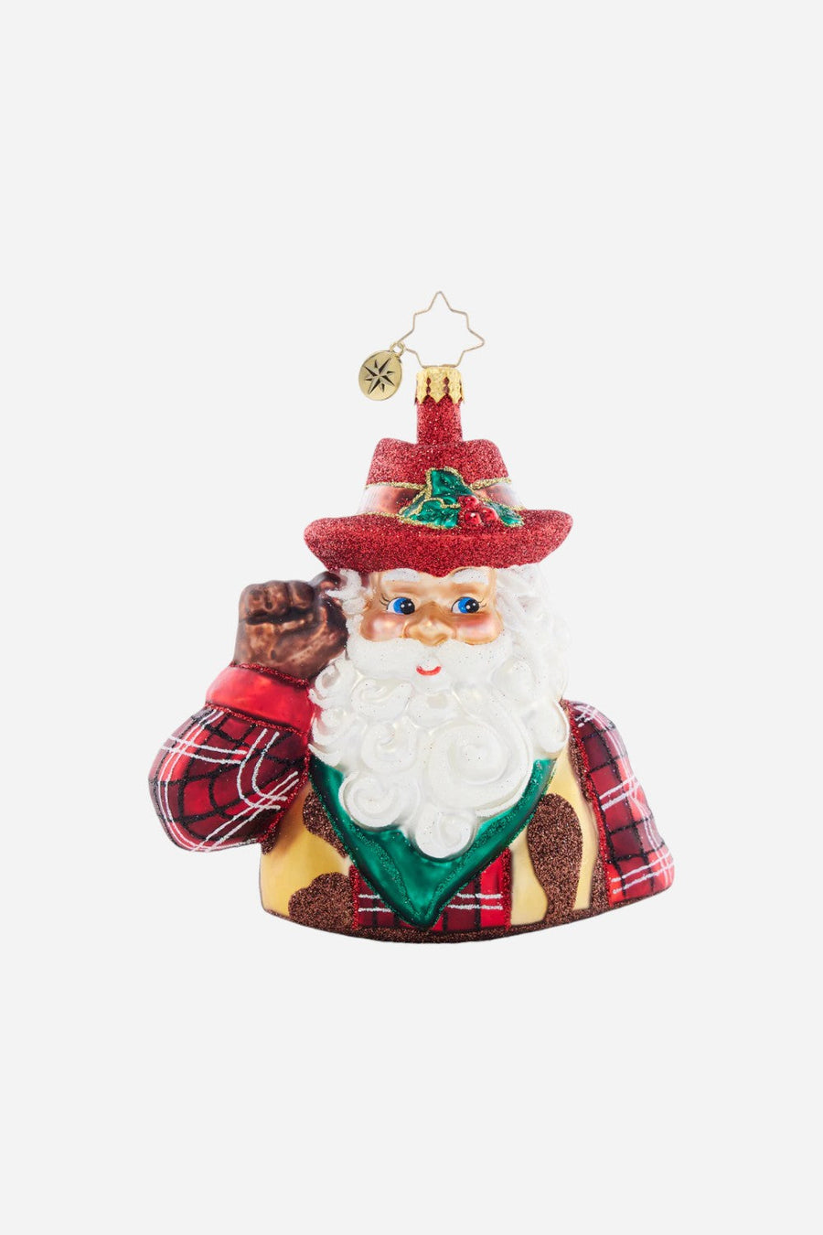 Christopher Radko Western Holiday Salute Ornament – front view