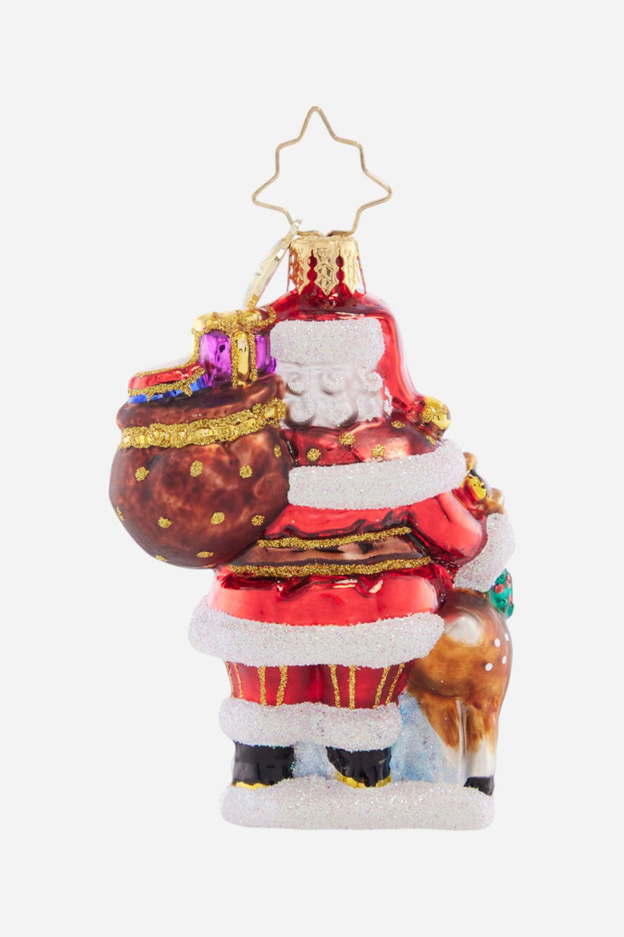 Christopher Radko Woodland Friends Santa Ornament – back view
