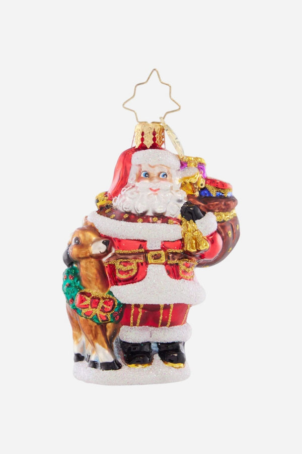 Christopher Radko Woodland Friends Santa Ornament