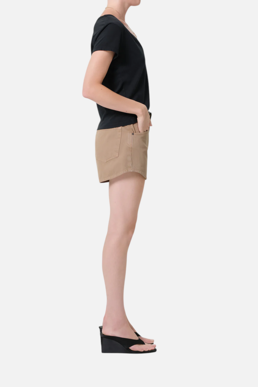 Citizens of Humanity Abita Short in Golden Tan – back view