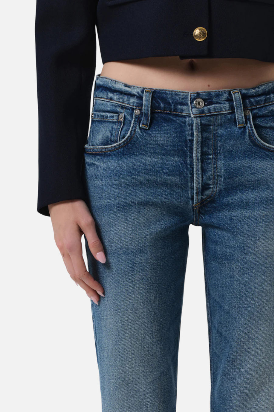 Citizens of Humanity Anissa Low Rise Straight Jean in Alma – detail