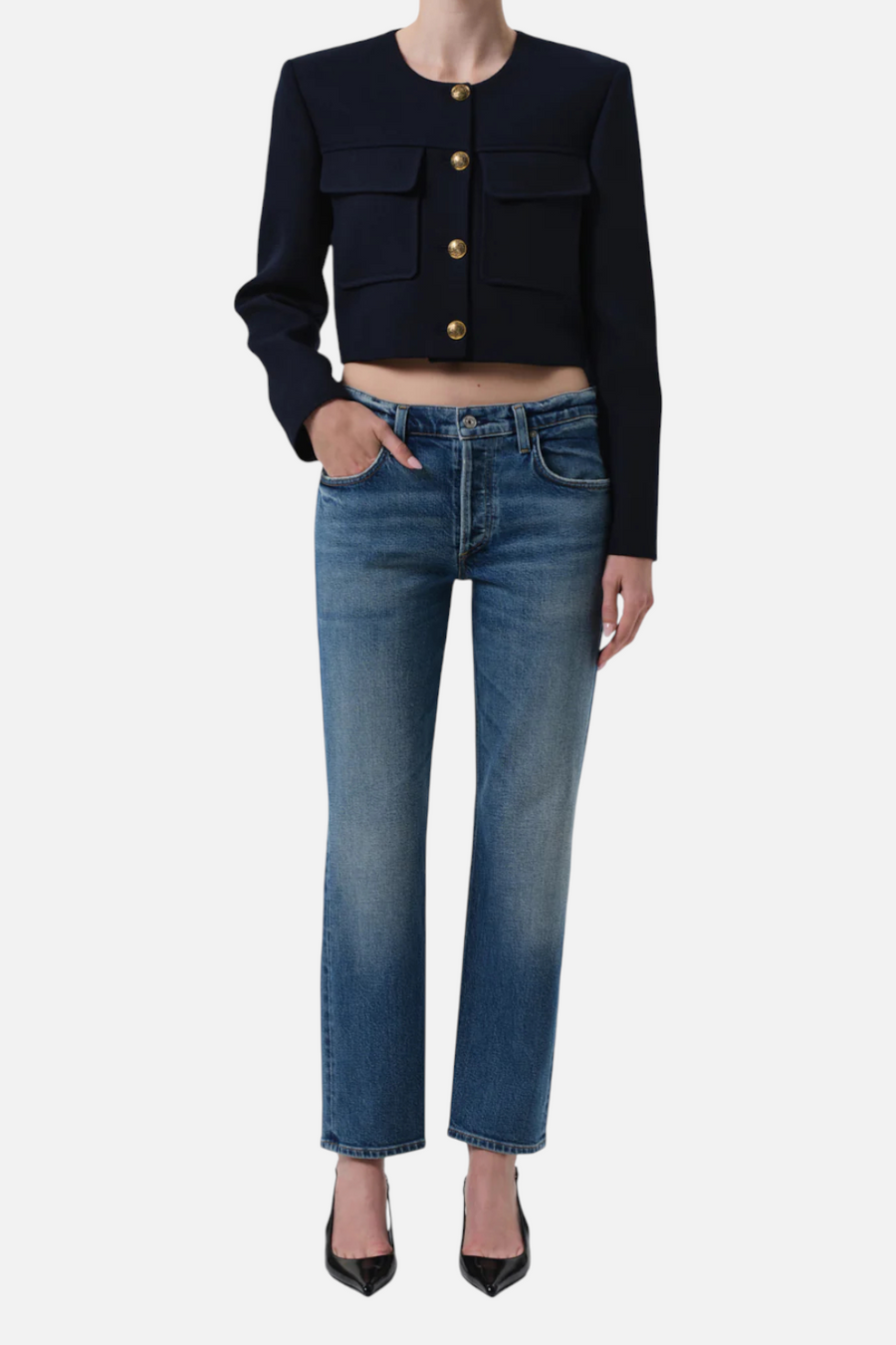 Citizens of Humanity Anissa Low Rise Straight Jean in Alma – front view