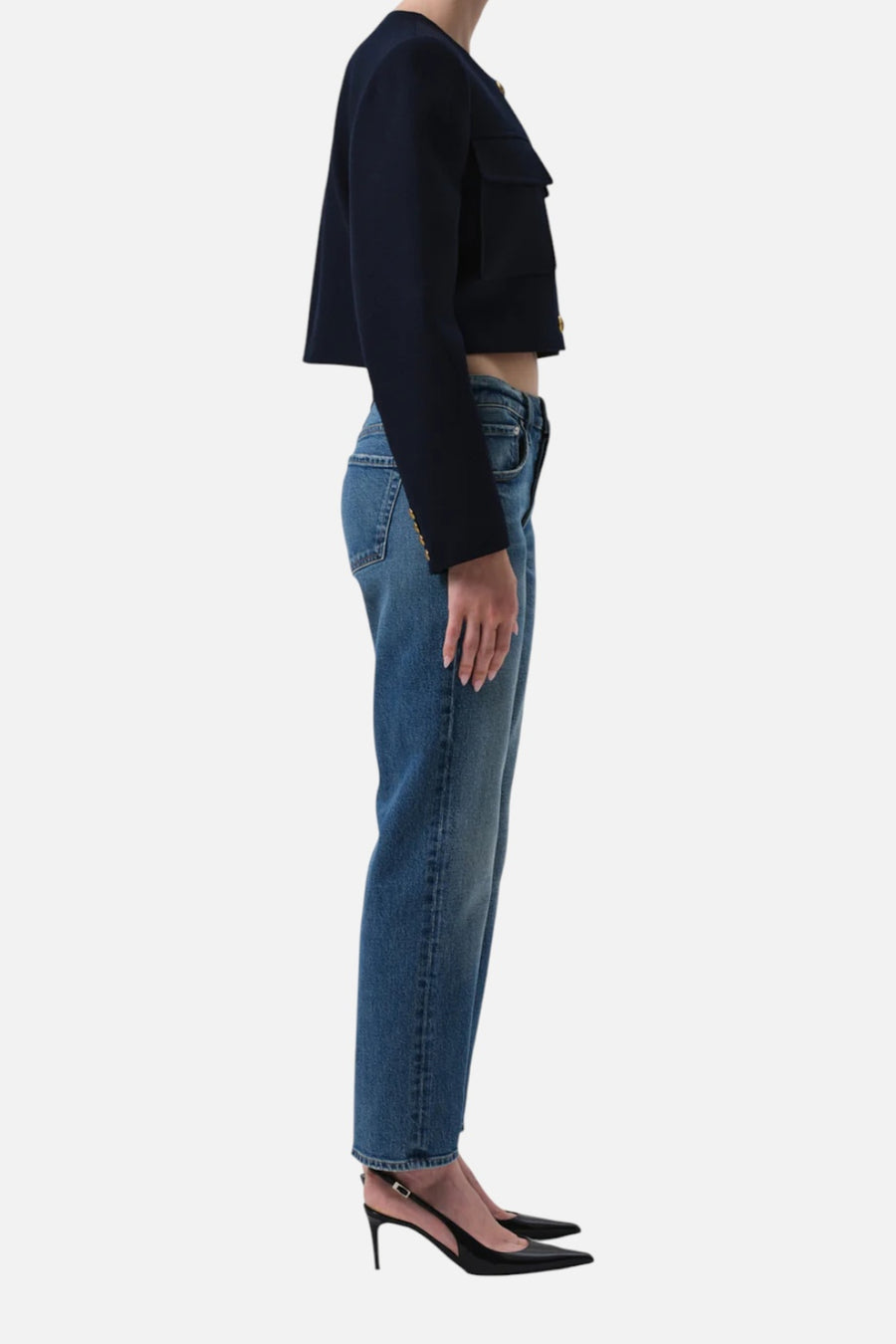 Citizens of Humanity Anissa Low Rise Straight Jean in Alma – side view