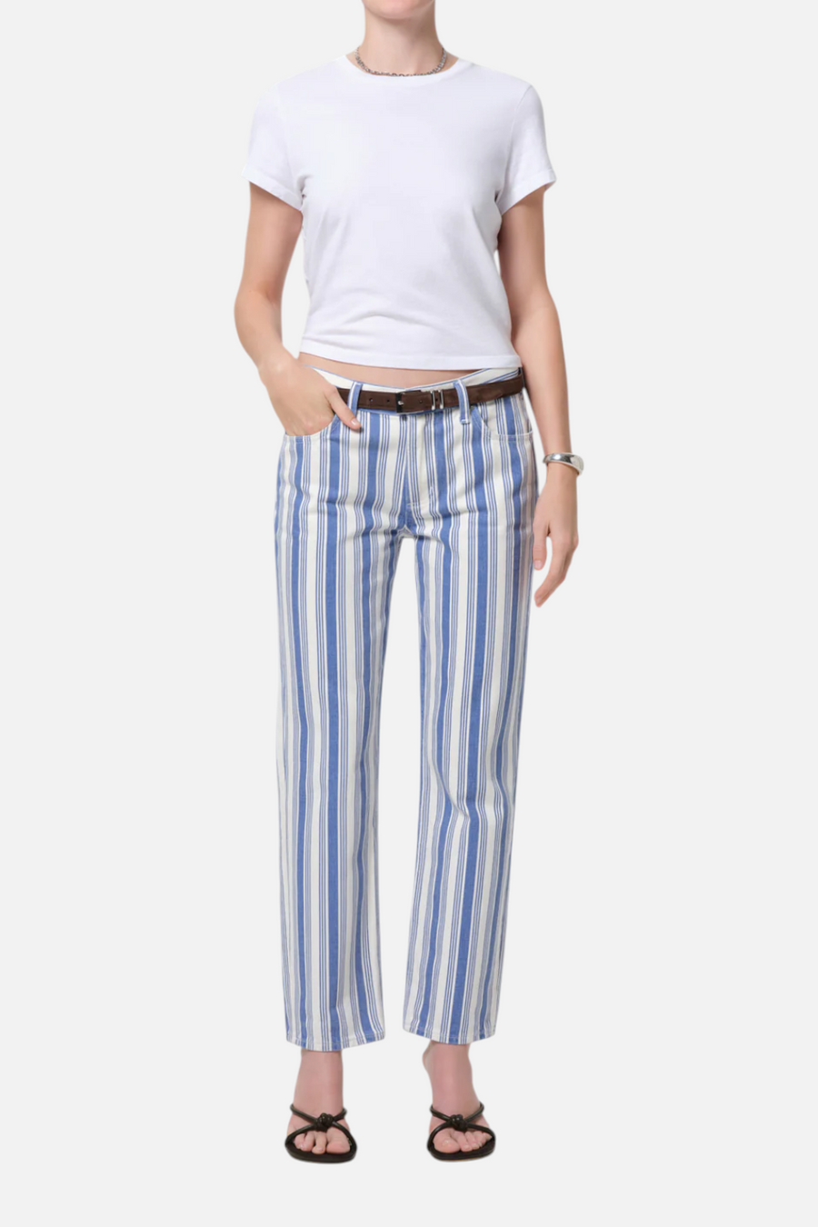Citizens of Humanity Anissa Straight Leg Jeans In Mar Stripe – front view