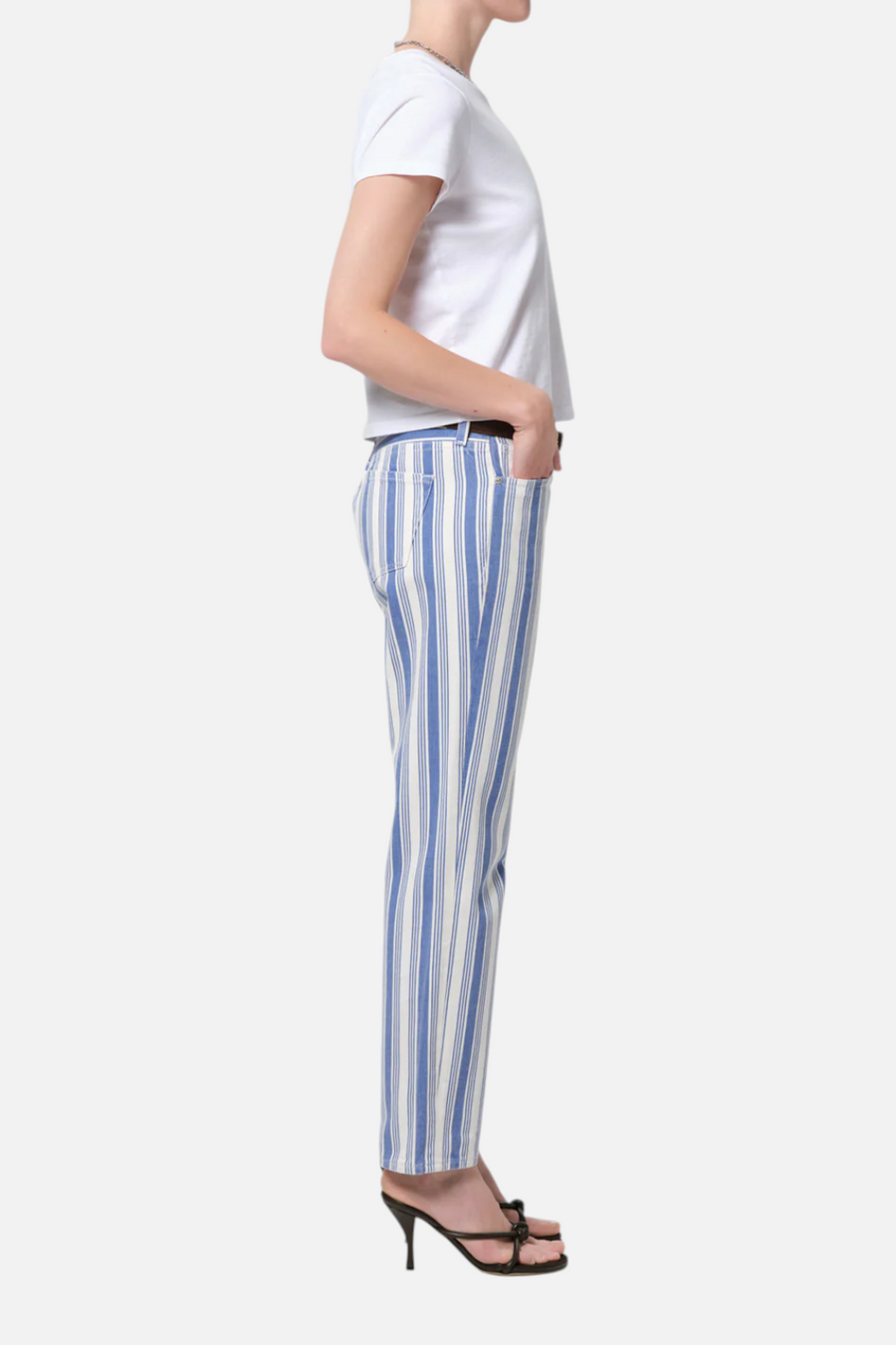 Citizens of Humanity Anissa Straight Leg Jeans In Mar Stripe – side view