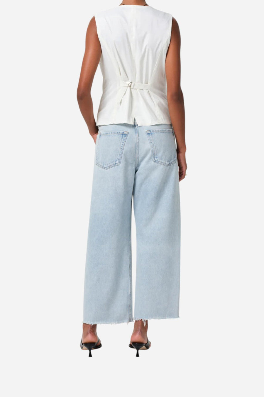 Citizens of Humanity Ayla Raw Hem Crop in Sailor – back view