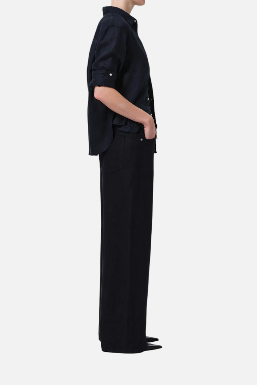 Citizens of Humanity Brynn Drawstring Trouser in True Navy – back view