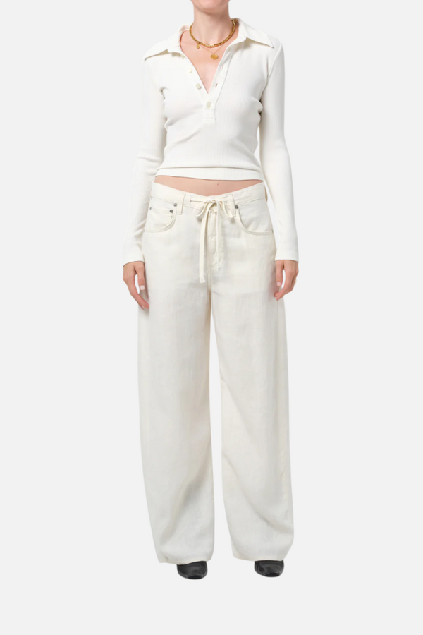 Citizens of Humanity Brynn Drawstring Trouser in Vanilla
