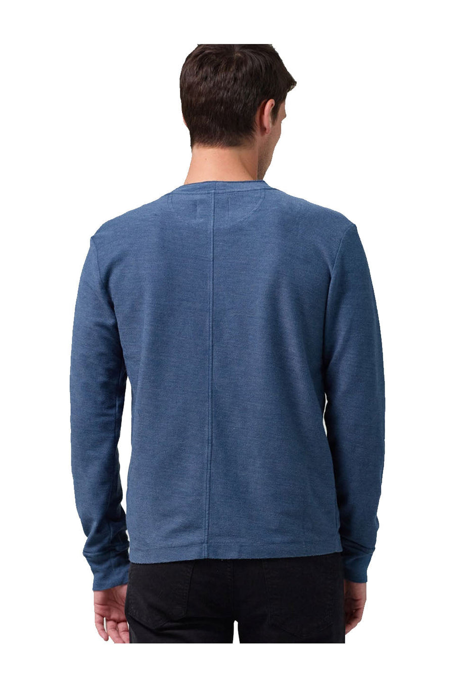 Citizens Of Humanity Classic Henley Long Sleeve In Basin – back view