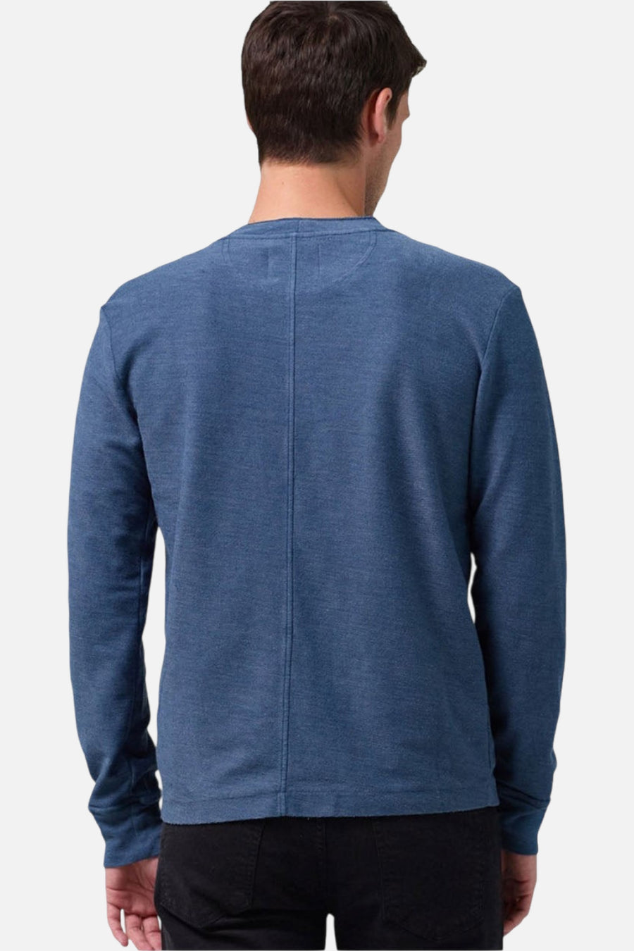 Citizens Of Humanity Classic Henley Long Sleeve In Basin – on model