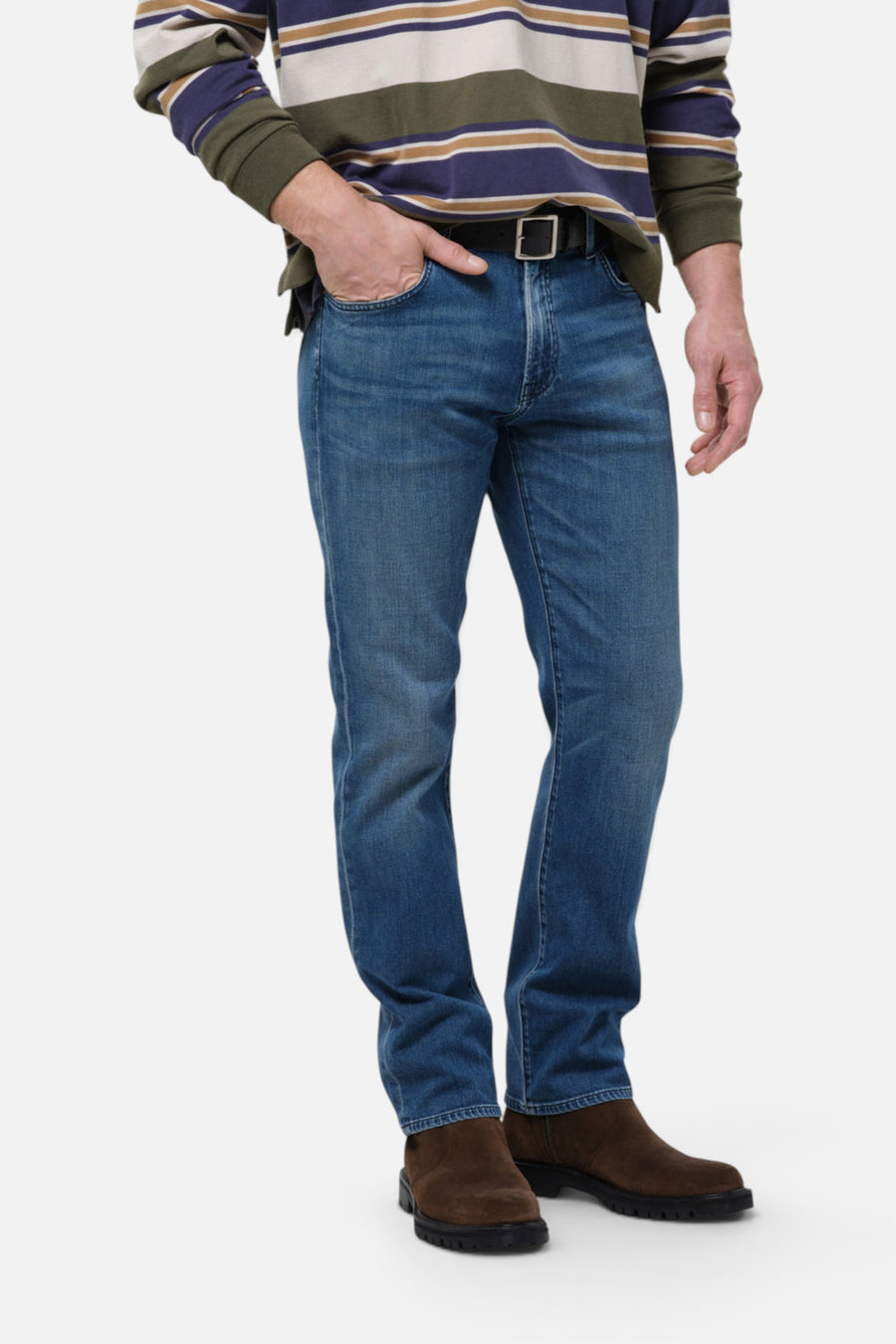 Citizens of Humanity Elijah Straight Tropical Denim in Milestone – detail
