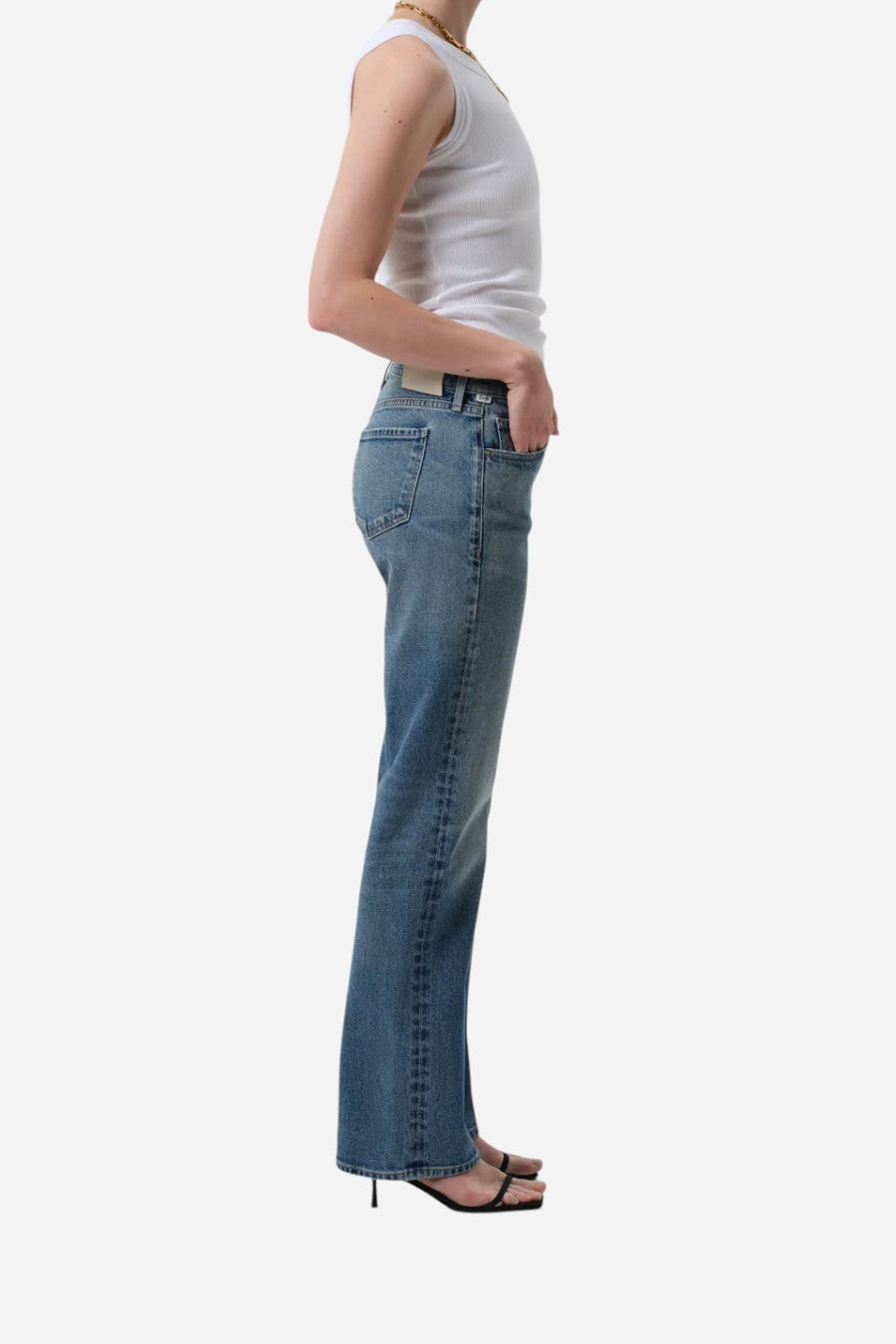 Citizens of Humanity Genova Low Rise Bootcut in Clairo – side view