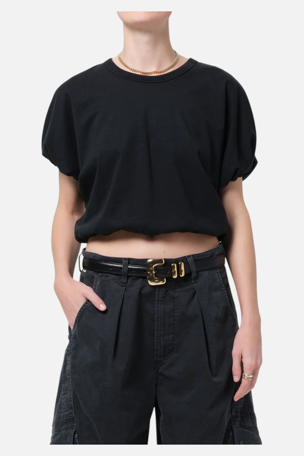 Citizens of Humanity Gia Bubble Tee in Washed Black