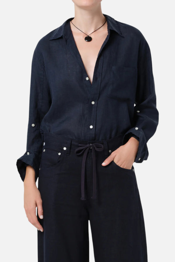 Citizens of Humanity Kayla Shrunken Shirt in True Navy