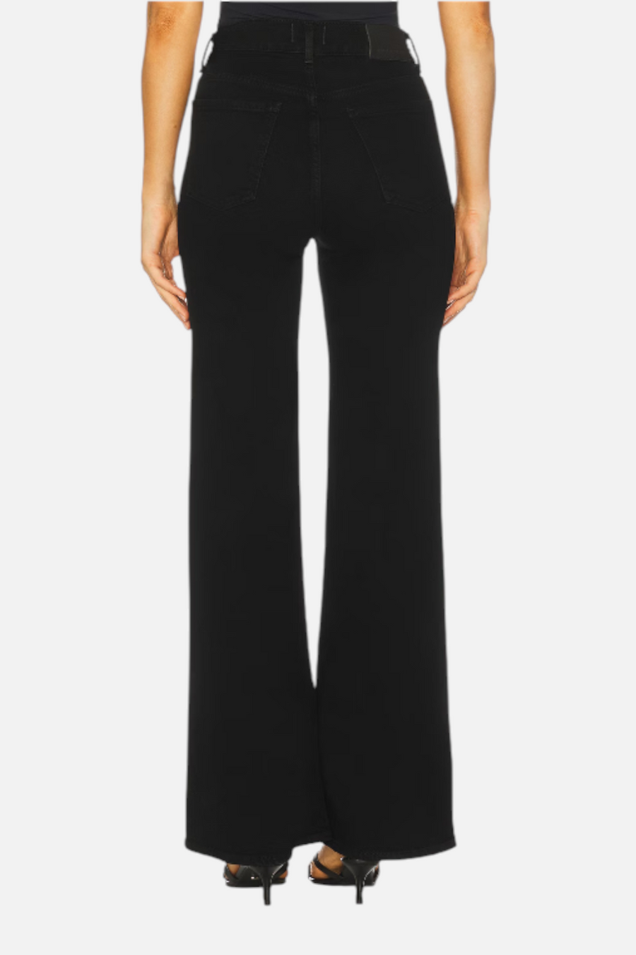 Citizens of Humanity Kimberly Flare with Horsebit in Rich Black – side view