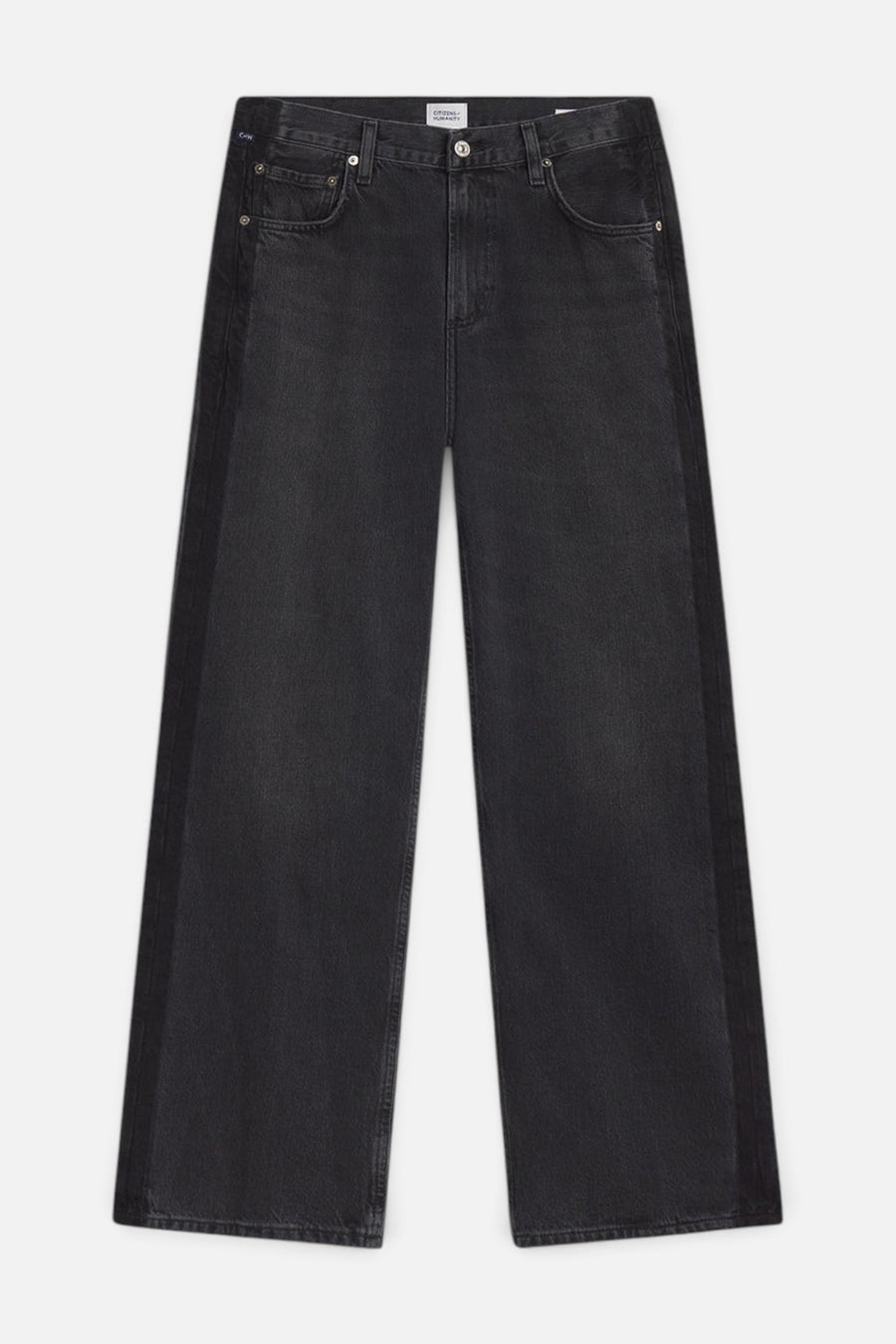 Citizens of Humanity Lindz Easy Straight Tuxedo Stripe in Kuro – alternate