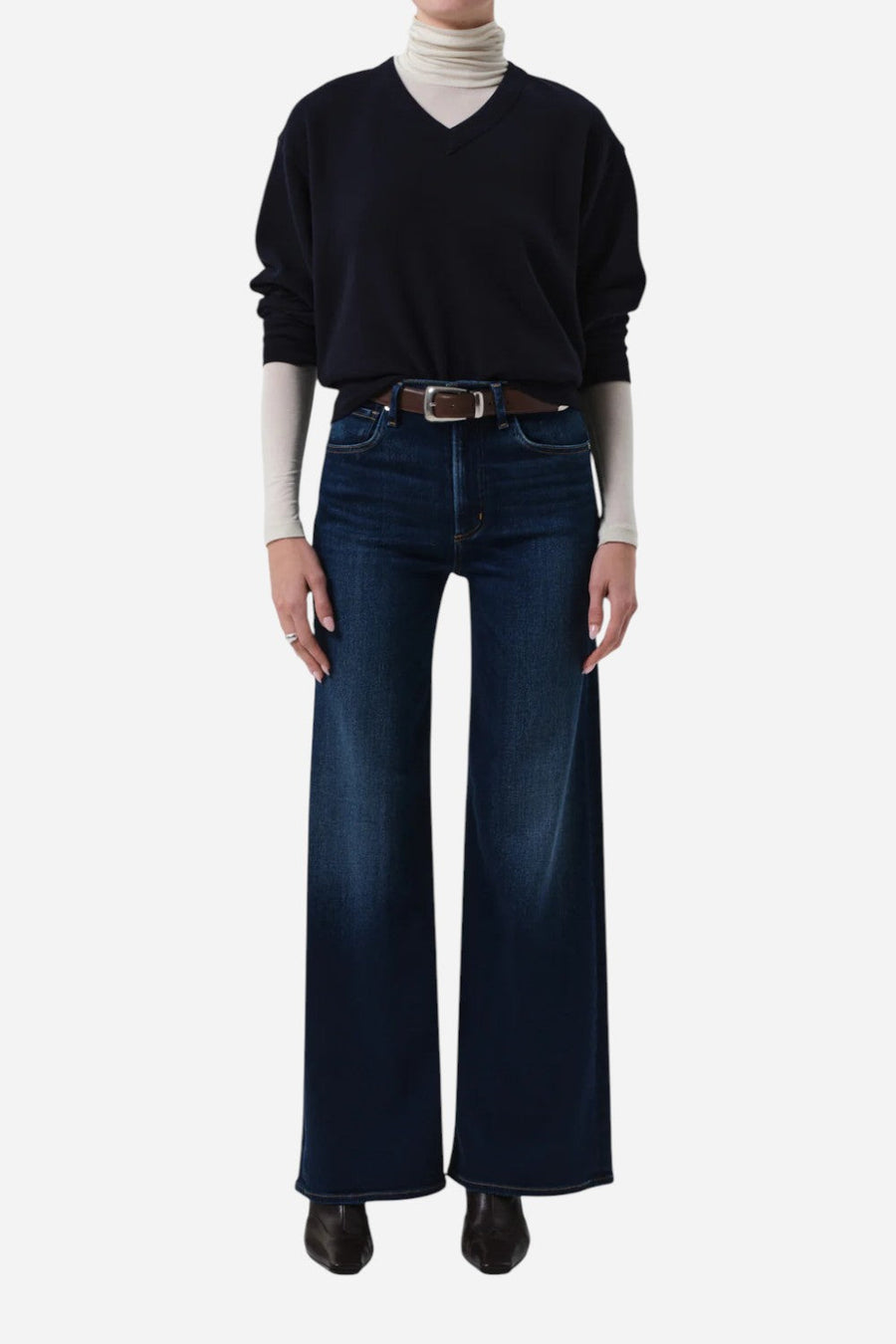 Citizens of Humanity Lyra Long Wide Leg in Masha – back view