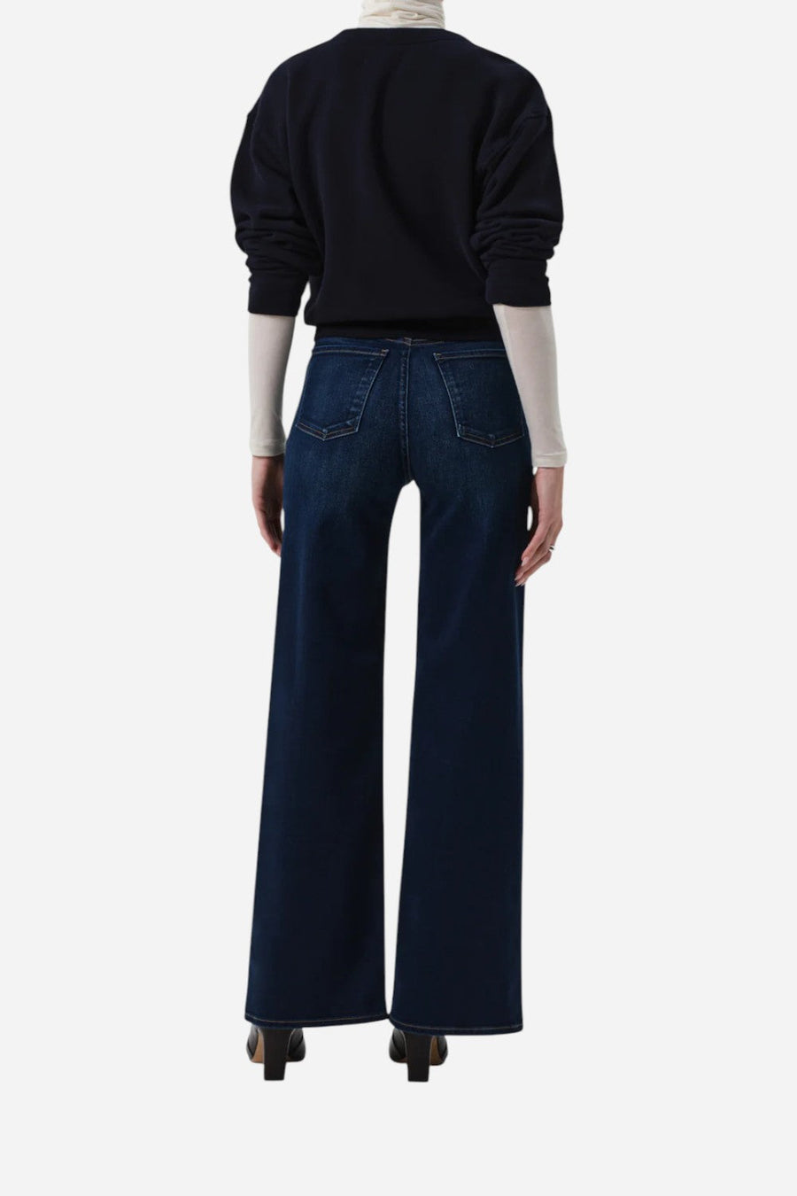 Citizens of Humanity Lyra Long Wide Leg in Masha – side view