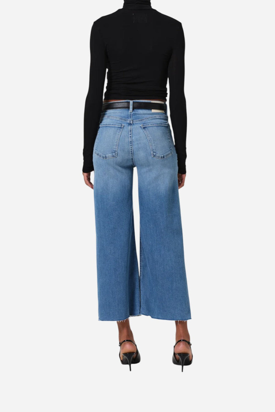 Citizens of Humanity Lyra Wide Leg Crop in Bhodi – back view