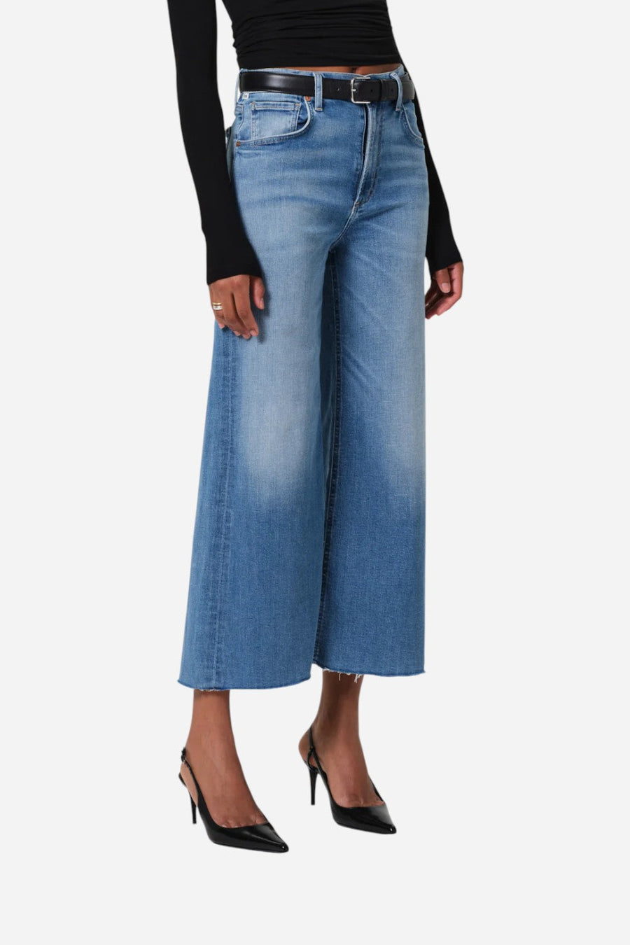 Citizens of Humanity Lyra Wide Leg Crop in Bhodi – detail