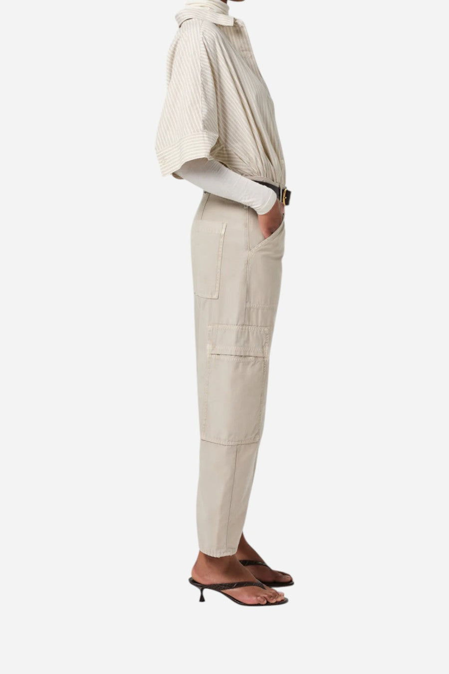 Citizens of Humanity Marcelle Low Slung Easy Cargo in Burnished Quartz – side view