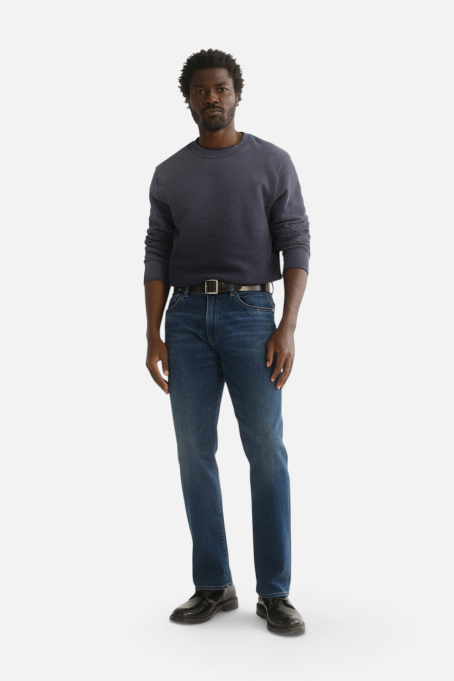 Citizens of Humanity Men's Elijah Straight Cashmere Denim in Condor – on model