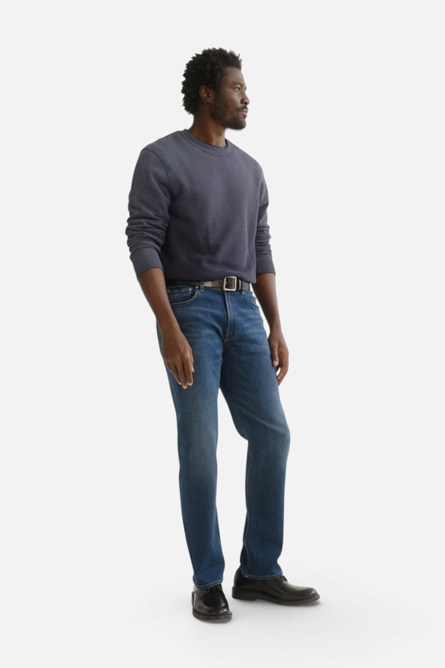 Citizens of Humanity Men's Elijah Straight Cashmere Denim in Condor – on model
