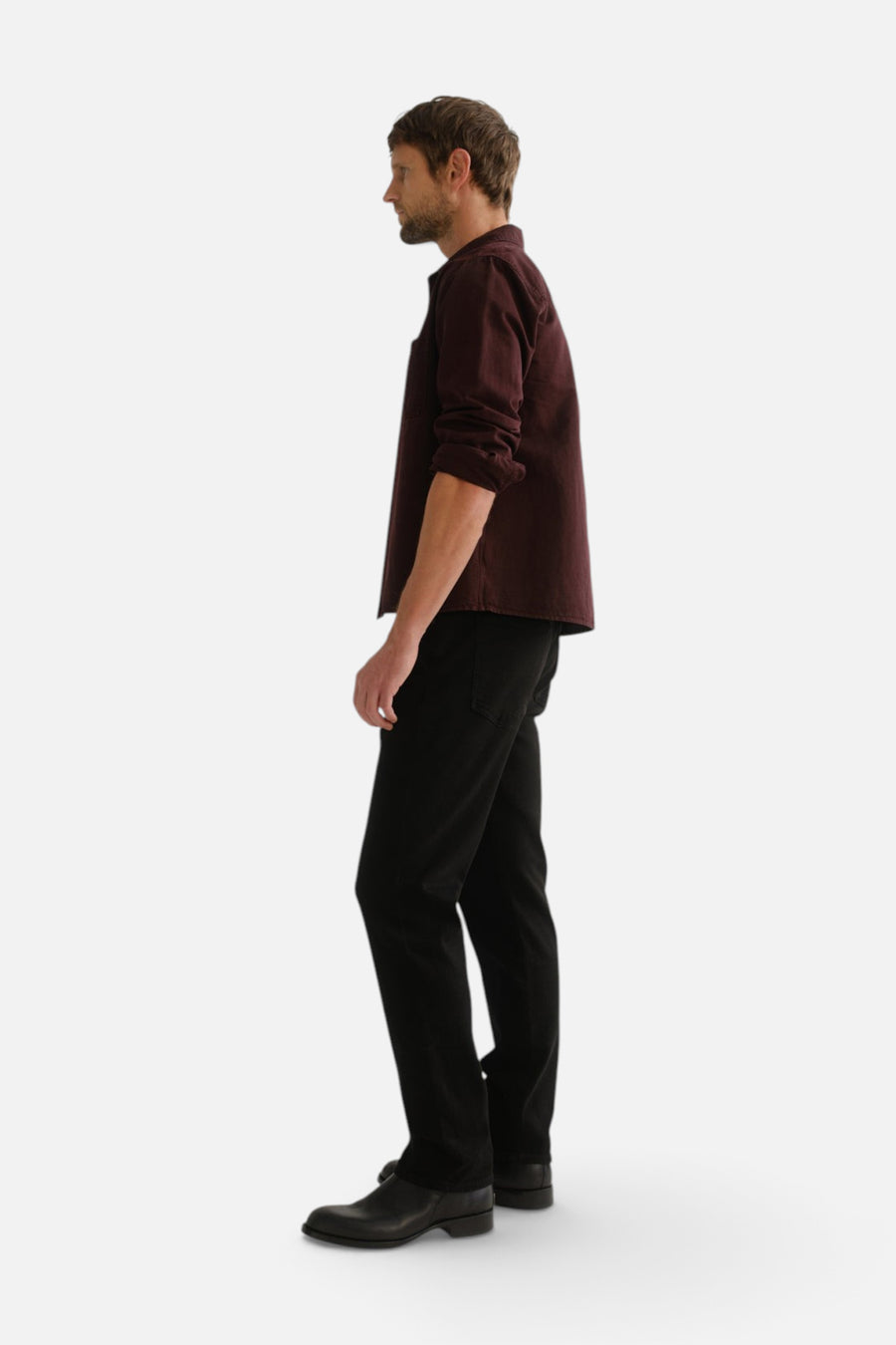 Citizens of Humanity Men's Elijah Straight Cashmere Denim in Starless – side view