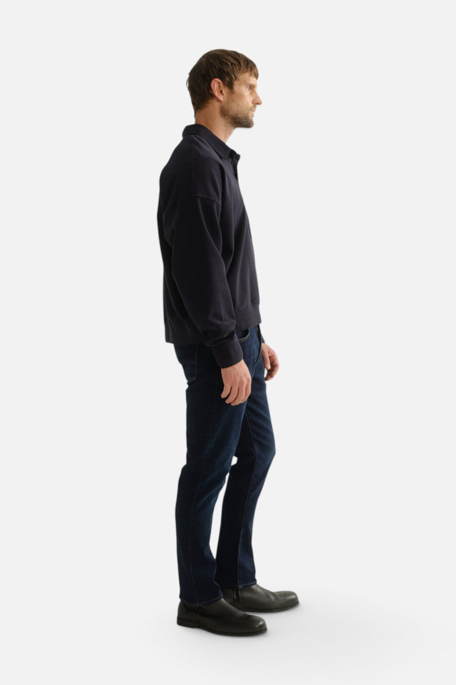 Citizens of Humanity Men's Gage Slim Straight Cashmere Denim in Dark Tint – side view